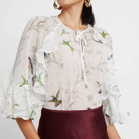 Ted Baker Tops - SOLD NWT TED BAKER LASSII FORTUNE BLOUSE